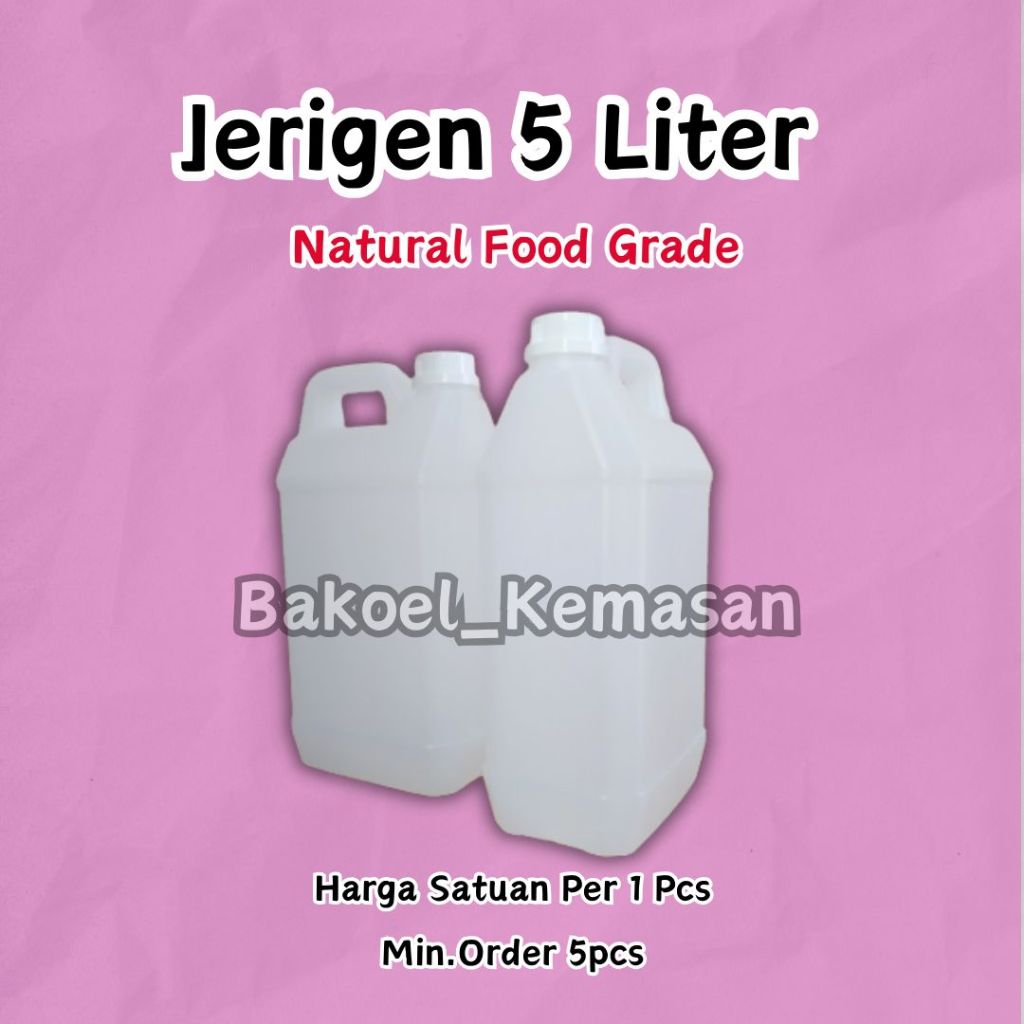 Jerigen 5 Liter Putih Natural Baru 5L
