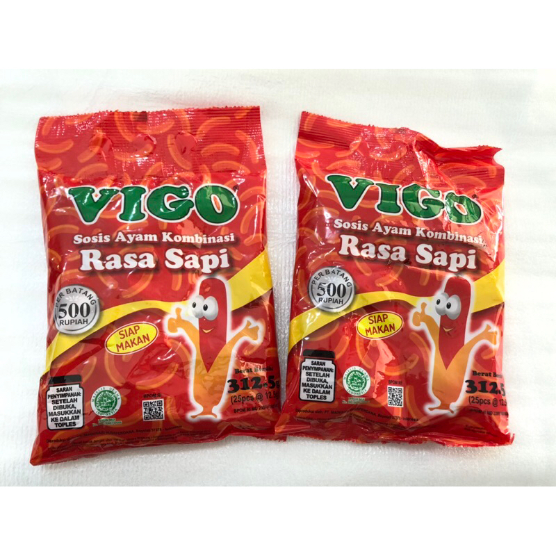 

[VIGO] Sosis Ayam Rasa Sapi 500-an isi 25 Pcs