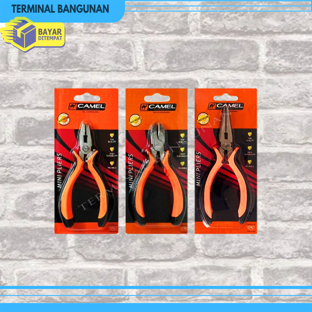 Tang Kombinasi - Lancip - Potong Mini Press Camel