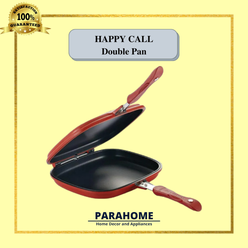 Happy Call Double Pan Wajan Teflon Anti Lengket Perlengkapan Dapur Teplon Penggorengan Tanpa Minyak