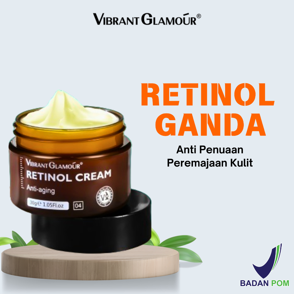 Cream VIBRANT GLAMOUR TERMURAH ORI ASLI 100% Retinol Cream Face Cream Krim Wajah 30g Retinol Ganda