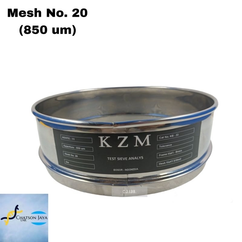 Sieve Ayakan Stainless Mesh 20 Test Mesh 20 (850 um) Diameter 20 cm