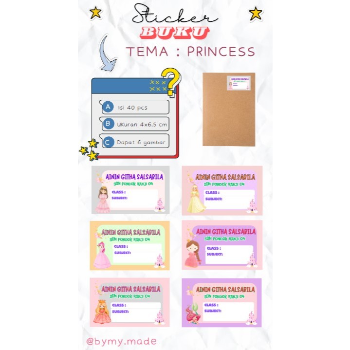 

[CUSTOM] 40PCS STIKER BUKU TERMURAH DESIGN ANAK CEWE
