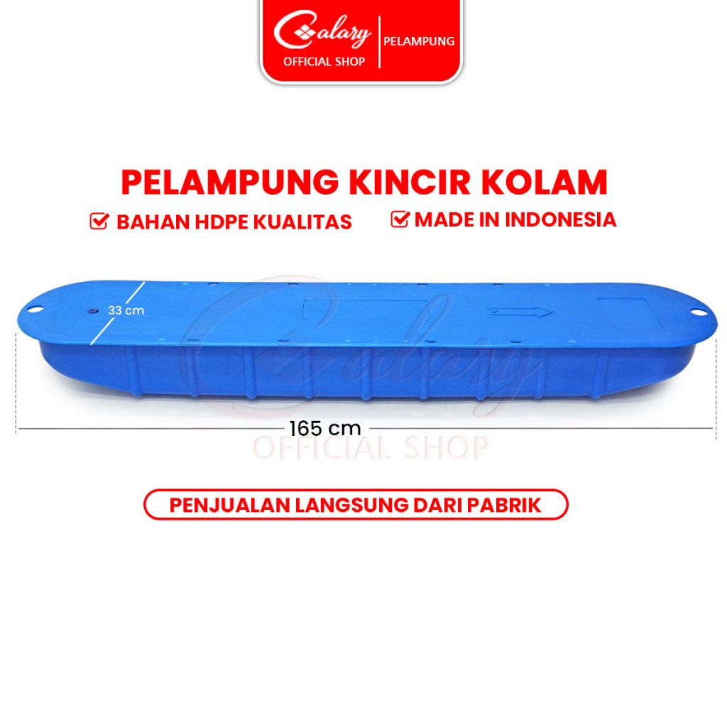 CALARY Pelampung Kincir Air Kolam Ikan HDPE 165cm Water Aerator Tambak Bahan Kincir Apung Danau