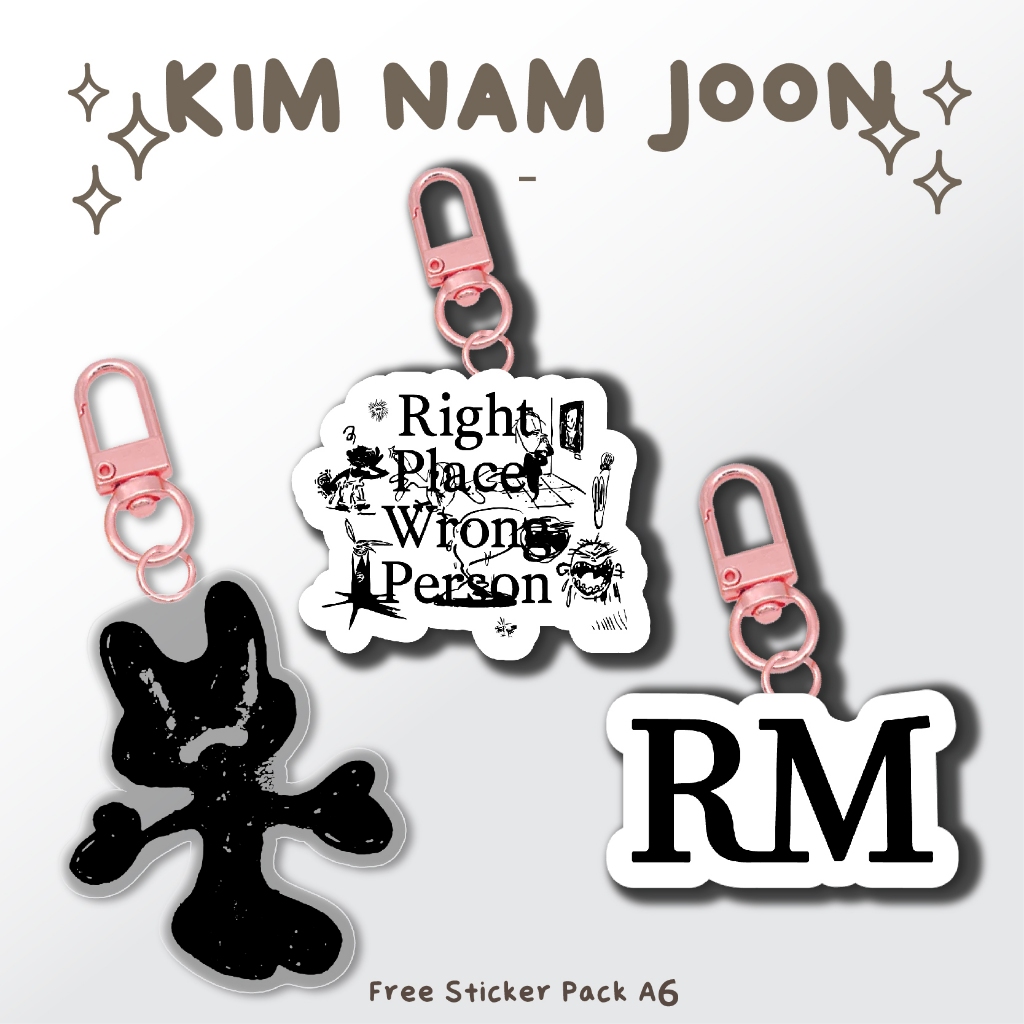 Gratis Stiker Gantungan kunci Right place wrong person