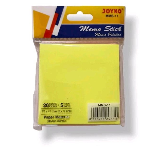 

sticky notes joyko MMS-11 / kertas tempel /memo stick tempel ( 1 pcs)