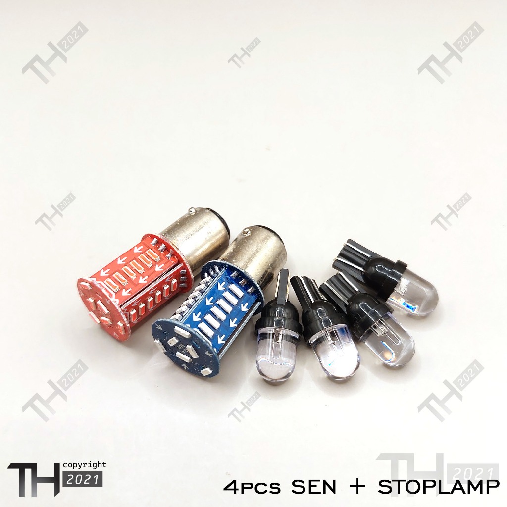 ampu sen kedap kedip 4 pcs + lampu stop rem belakang kedip running