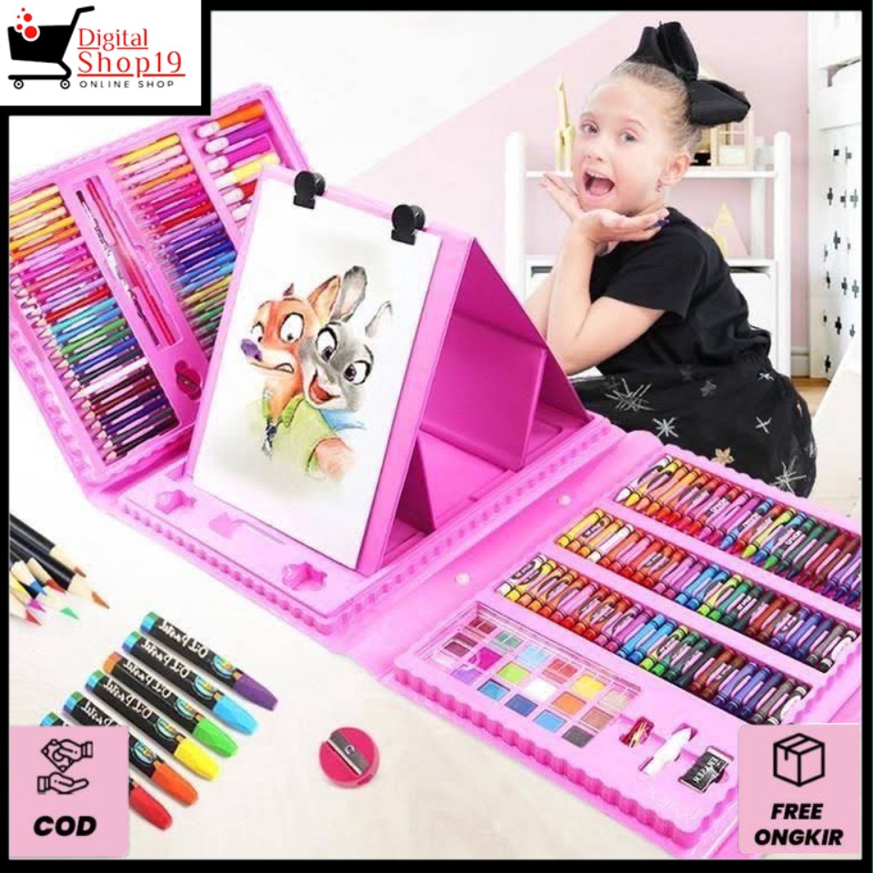 

KODE K1H4 DSID COD Colouring Set 15 Pcs Pensil Warna Crayon Set Stationary