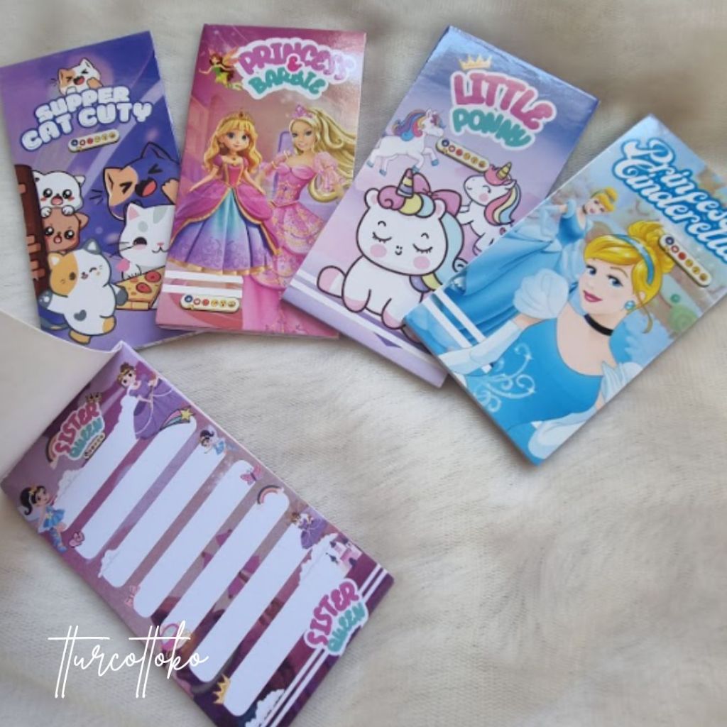 

[SALE] Memo Karakter / Buku Catatan Harian / Notebook Mini Motif Karakter lucu