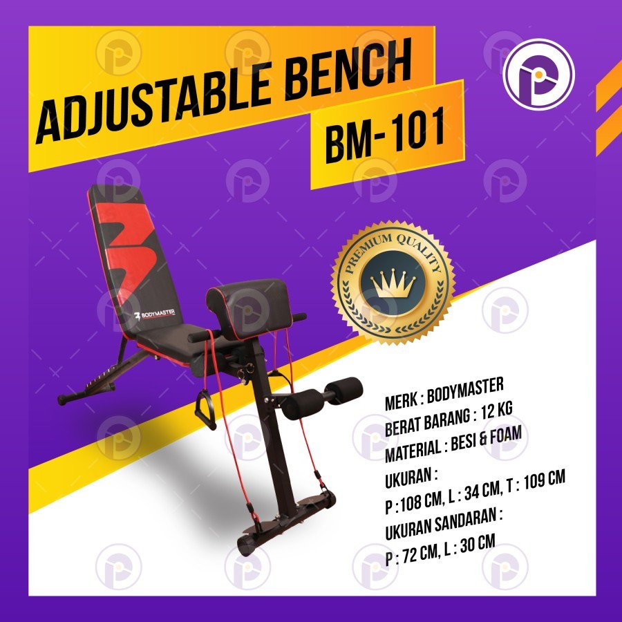 Kursi Gym Adjustable Fitness Preacher Bench Sit Up Dumbell Press Bangku Fitnes Olahraga Homegym