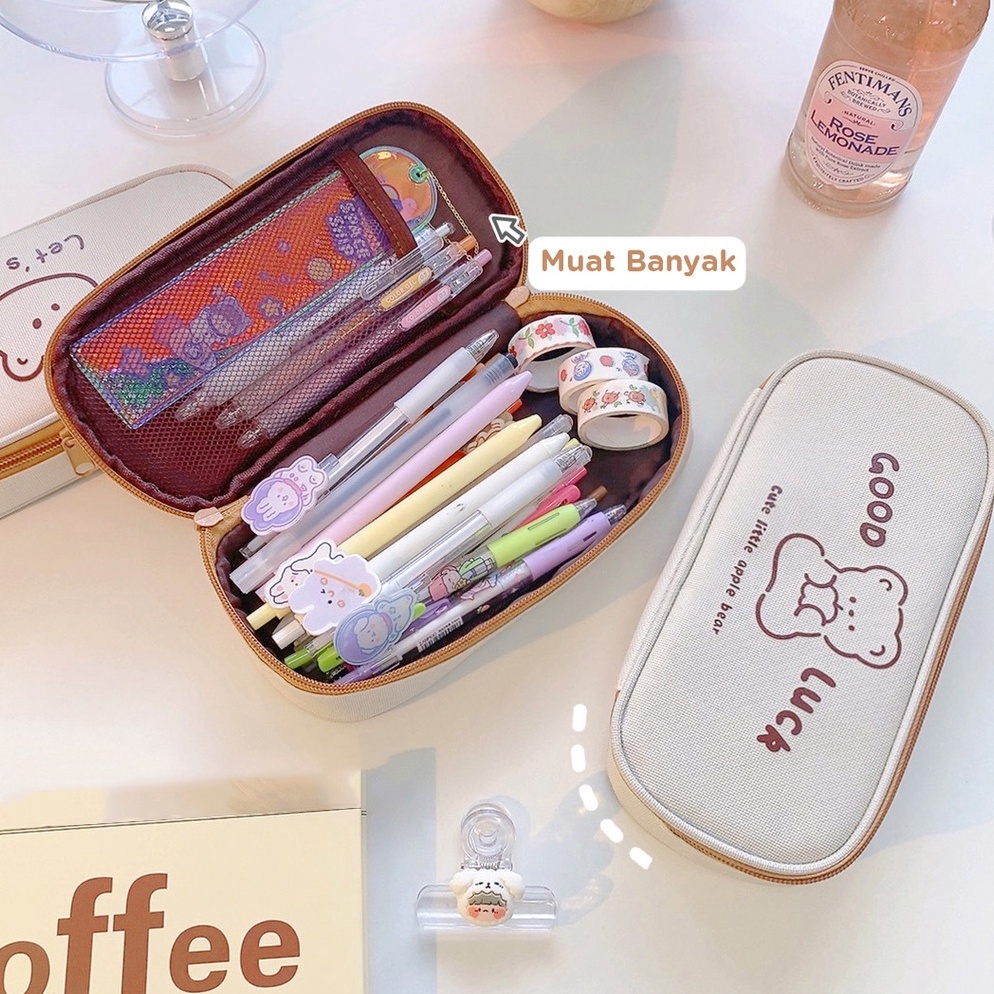 

Mismi Annette Pencil Case Kotak Pensil Cute Bear Sekolah Perempuan Trendy K1A KODE V4V3