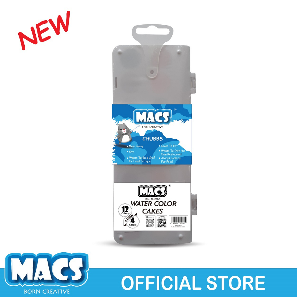 

MACS Cat Air Water Color Cakes 12 + Free 4 Warna SF6