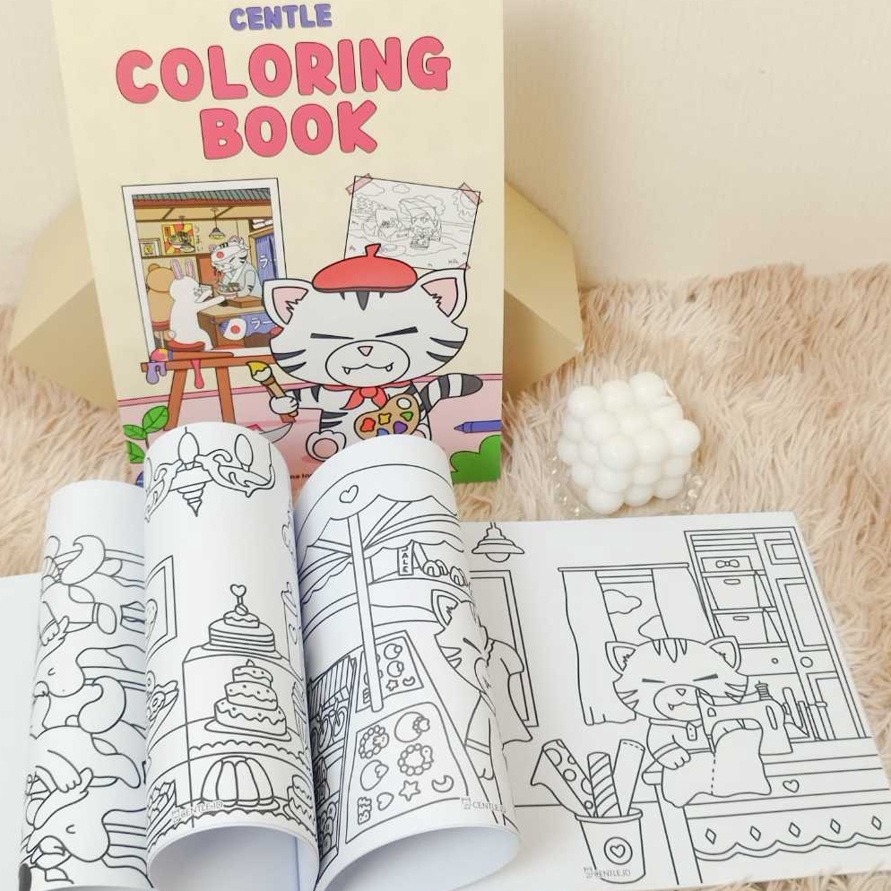 

KODE R2U Buku Mewarnai Anak2 Centle A4 Colouring Book Centle