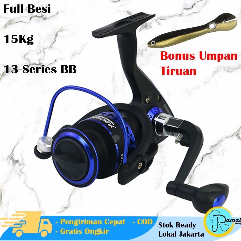 KODE J12A Ril Reel Yumoshi 12BB Spool Besi BK3 Bonus Umpan Ikan