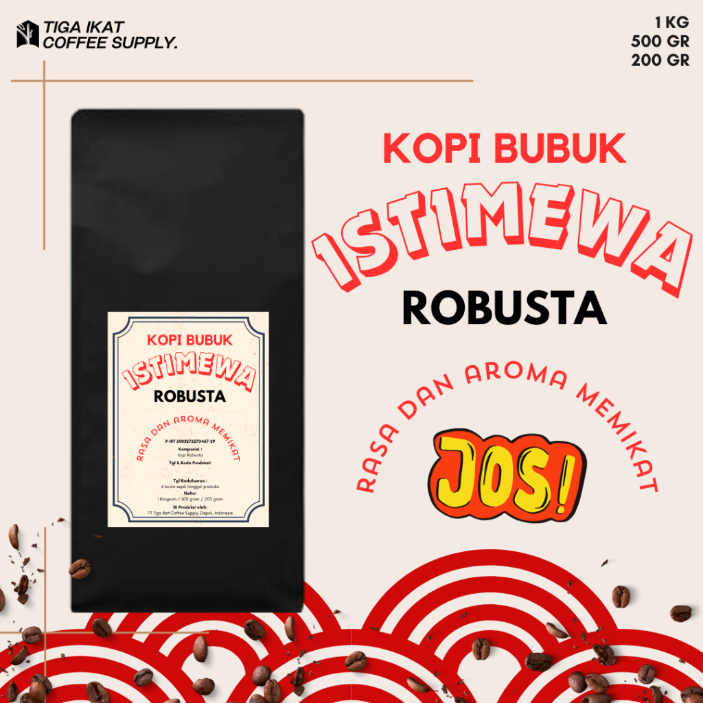 

Kopi Bubuk Istimewa Robusta 1 Kilogram / 500 Gram / 100 Gram