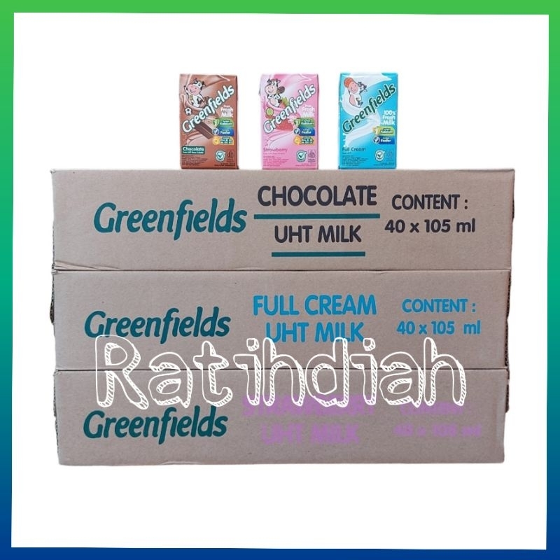 

Greenfields UHT Karton 105 ml x 40 pcs Rasa Coklat/Strawberry/Full cream