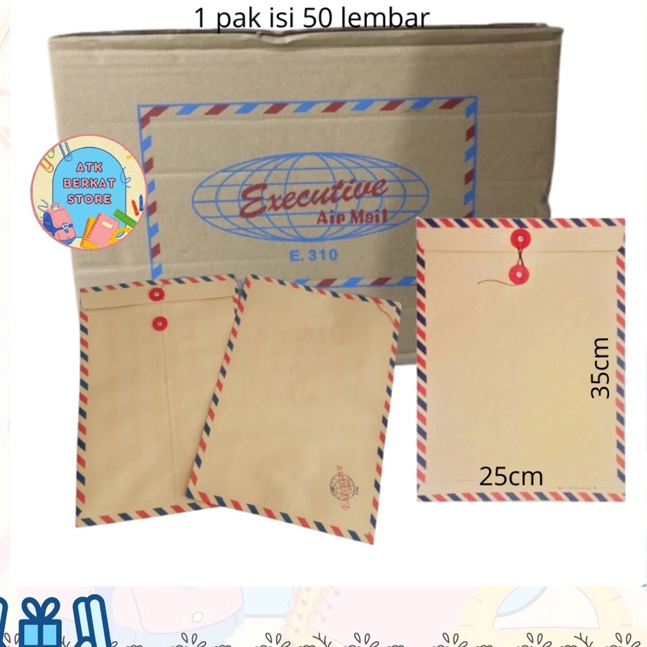 

KODE M9Y 5 pcs Amplop coklat Folio F4 31 airmail tali