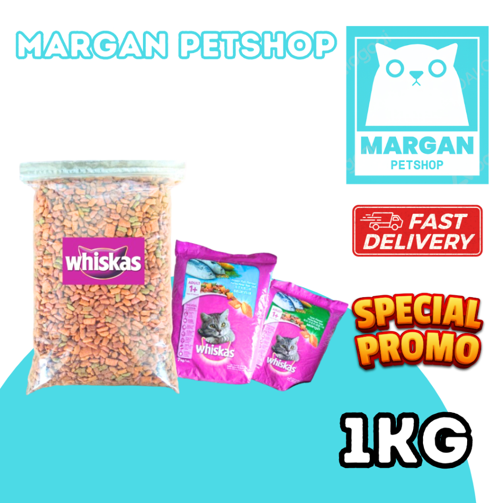 whiskas repack 1kg makanan kucing kering whiskas