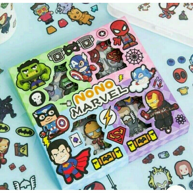 

STIKER ANAK ANAK NONO MARVEL ISI 100 PCS 4 WARNA GENERASI KEDUA
