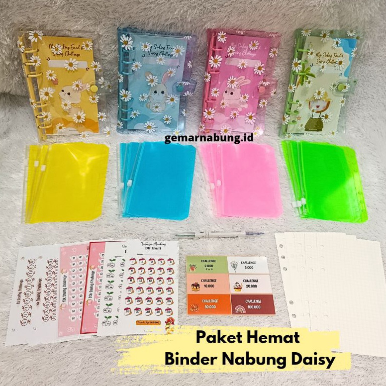 

KODE R8G2 Paket Binder menabung hemat daisy Paket Binder Keuangan daisy