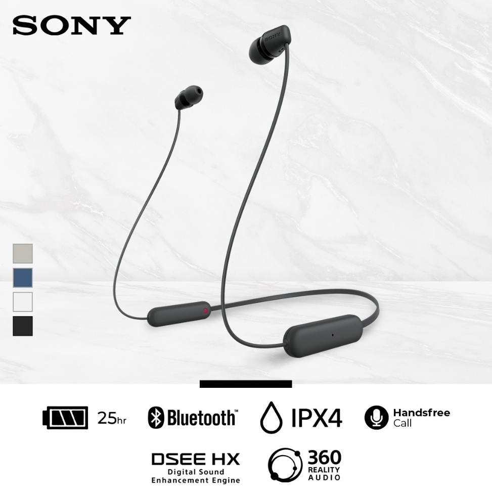 KODE U43R SONY WIC1 In Ear Wireless Bluetooth Headset With Microphone For Android  IOS  Black Batter