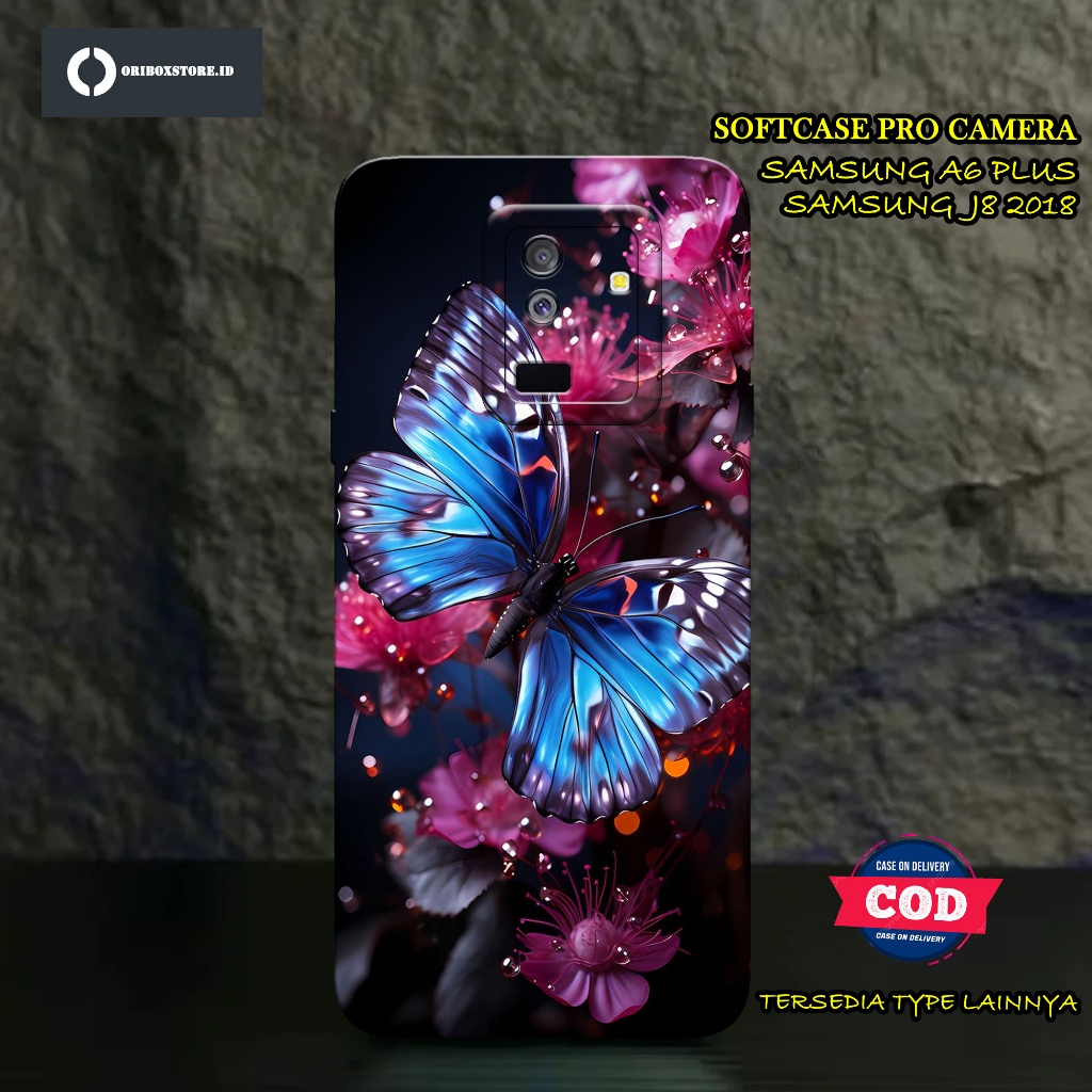 ORIBOXSTORE - Case SAMSUNG A6 PLUS / SAMSUNG J8 2018 Terbaru - Motif Kupu - Casing SAMSUNG A6+ / SAM