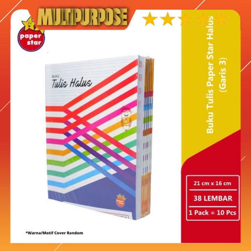 

BUKU GARIS HALUS PAPERSTAR BUKU SEKOLAH GARIS 3 38Lembar