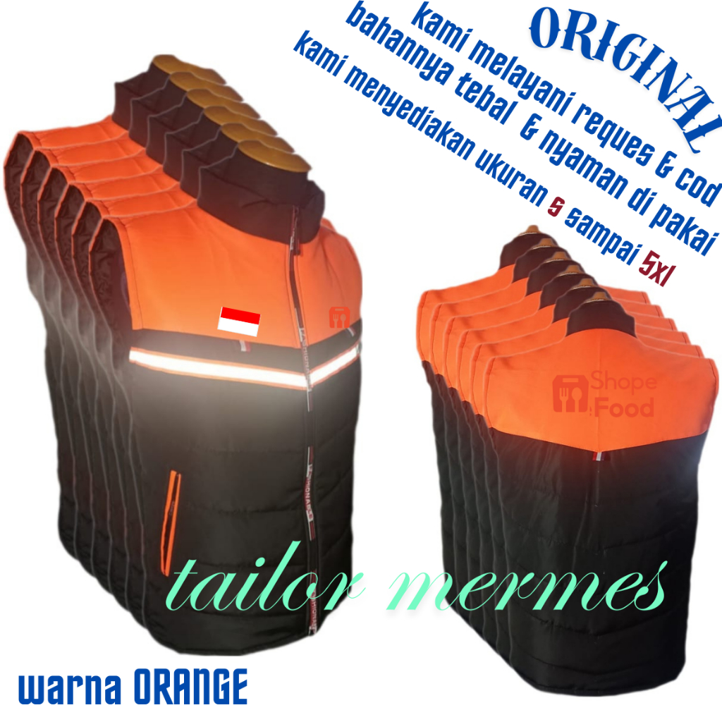 PROMO TERBARU  Rompi Driver ShopeeFood / Rompi Polos Custom / Rompi SFD / Rompi TERLARIS / TERMURAH