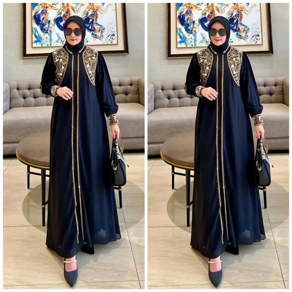 Livia Dress Baju Kondangan Elegan Dress Kondangan Wanita 2024 Virall Matt Ceruty Babydoll Gamis Musl