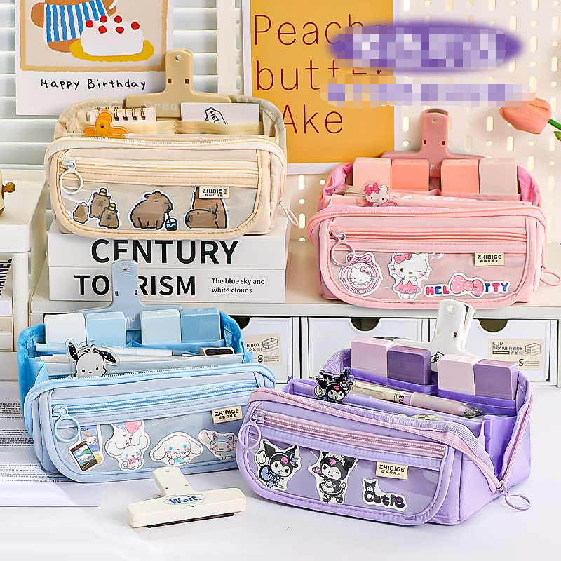 

Berkapasitas Besar Tempat Pensil Sanrio Tempat Pensil Baru tahan air Lucu Pena Tas Kuromi Cinnamoroll Penyimpanan Alat Tulis