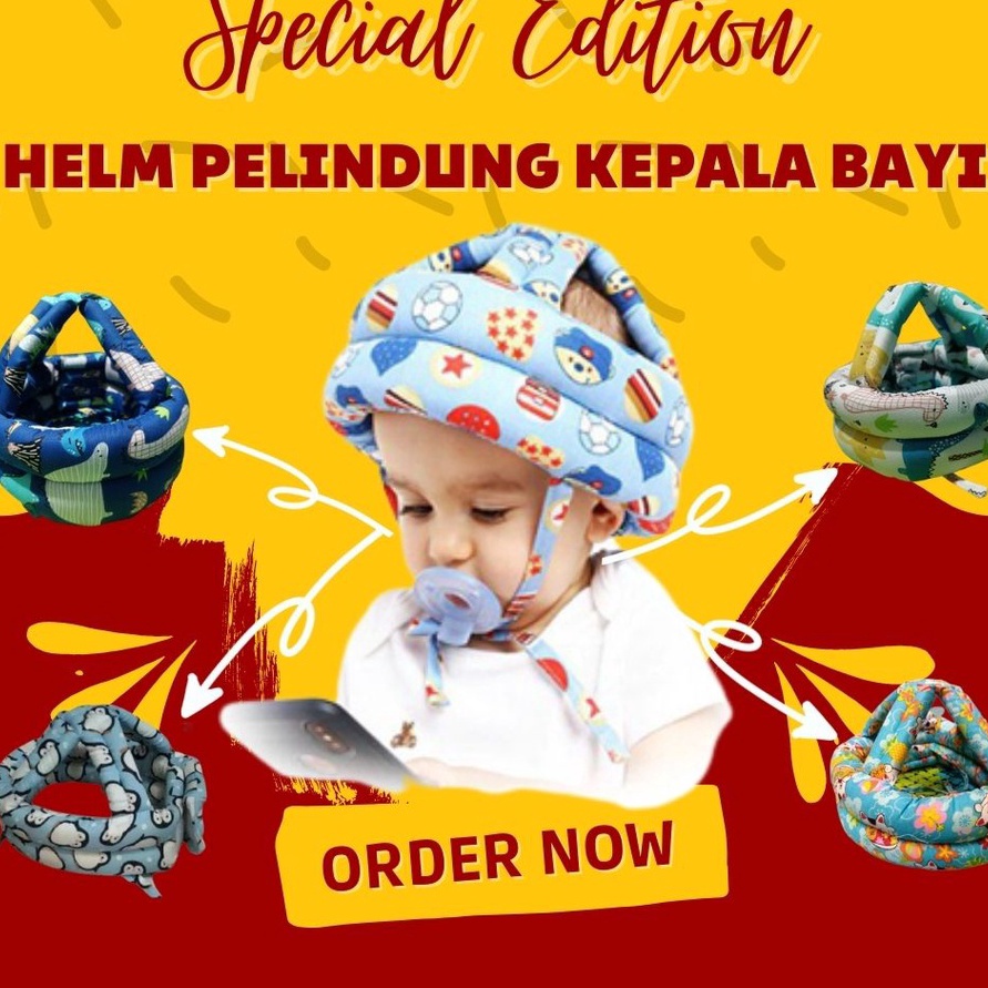 KF7 HELM PELINDUNG KEPALA BAYI PELINDUNG KEPALA BAYI PELINDUNG KEPALA BAYI MERANGKAK