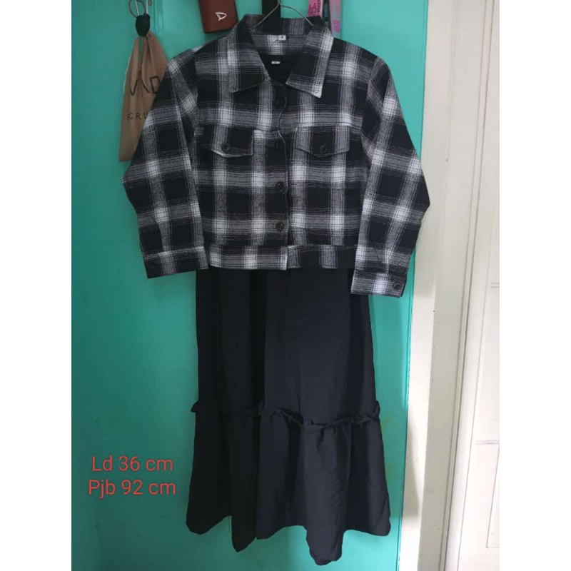 GAMIS OUTER ANAK PEREMPUAN SD WARNA HITAM NEW