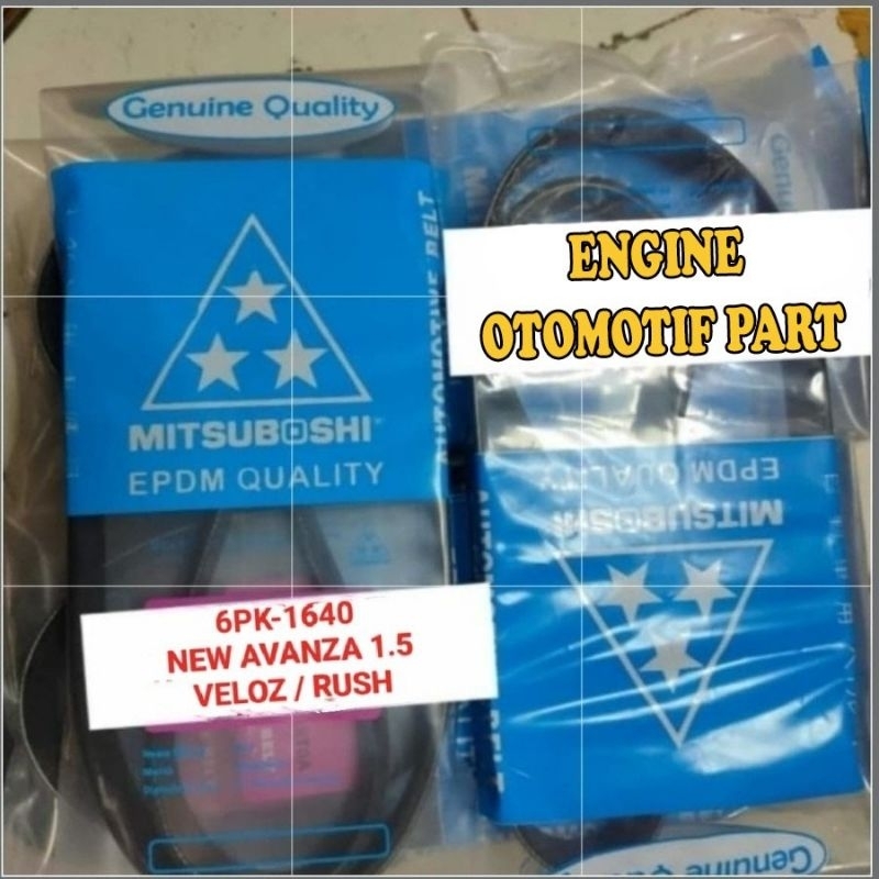 FAN VAN V BELT TALI KIPAS 6PK1640 NEW AVANZA 1.5CC VELOZ RUSH 6PK-1640