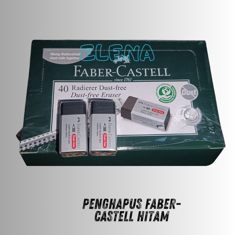 penghapus Faber-Castell 2b hitam/stip