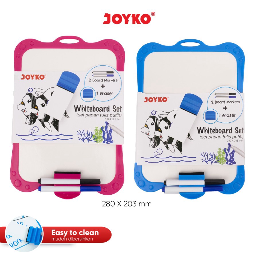 

LIMITLESS Papan Tulis Putih Set Whiteboard Mini JOYKO WBS17CO Bonus Spidol Penghapus