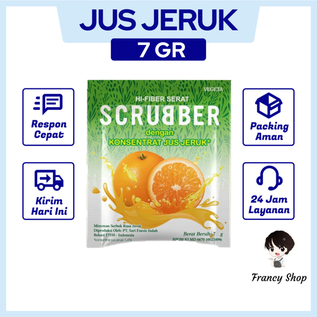 

Vegeta Scrubber Minuman Kaya Serat Sachet 7 gr