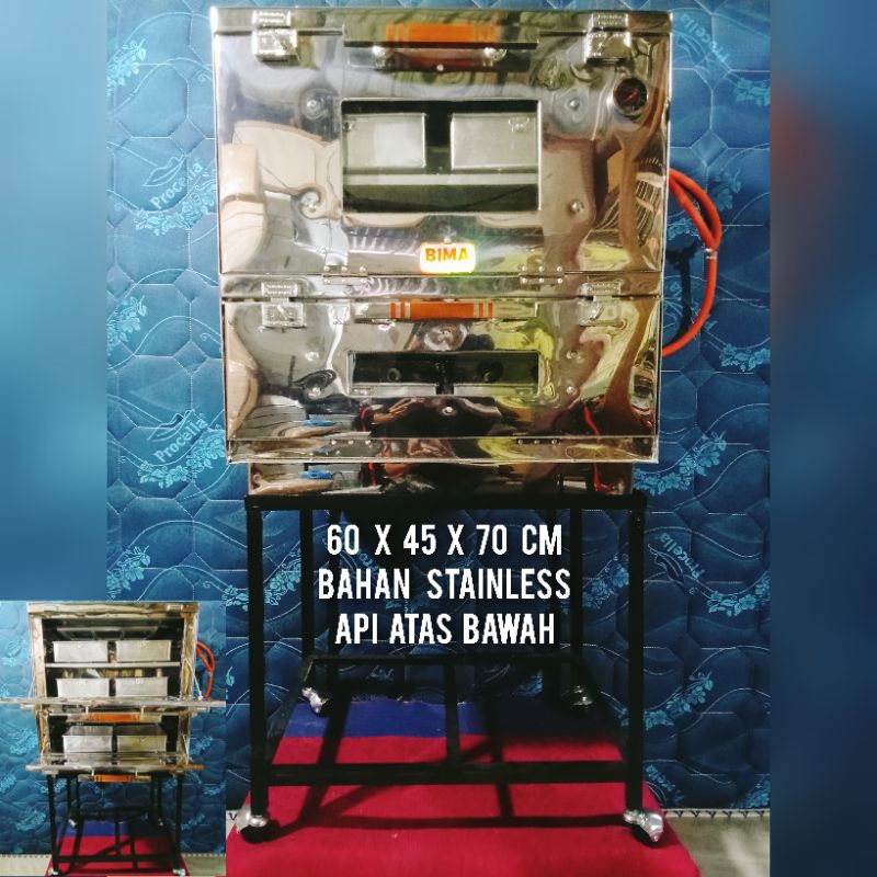 OVEN GAS BIMA BEST QUALITY, GAGANG EXOTIC, KUNCI GANDA KIRI KANAN TOTAL 4 KUNCI, API ATAS BAWAH, BAH