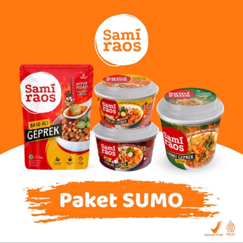 

Bundling 4 - Sami Raos Boci Geprek - 2 Seblak Geprek & Cuanki Instan Geprek