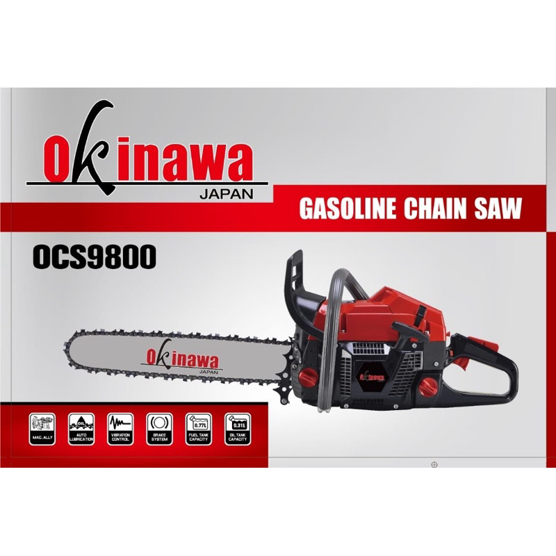 MESIN CHAINSAW OKINAWA 9800 (365) BAR 25” 72-42 MODEL HUSQVARNA