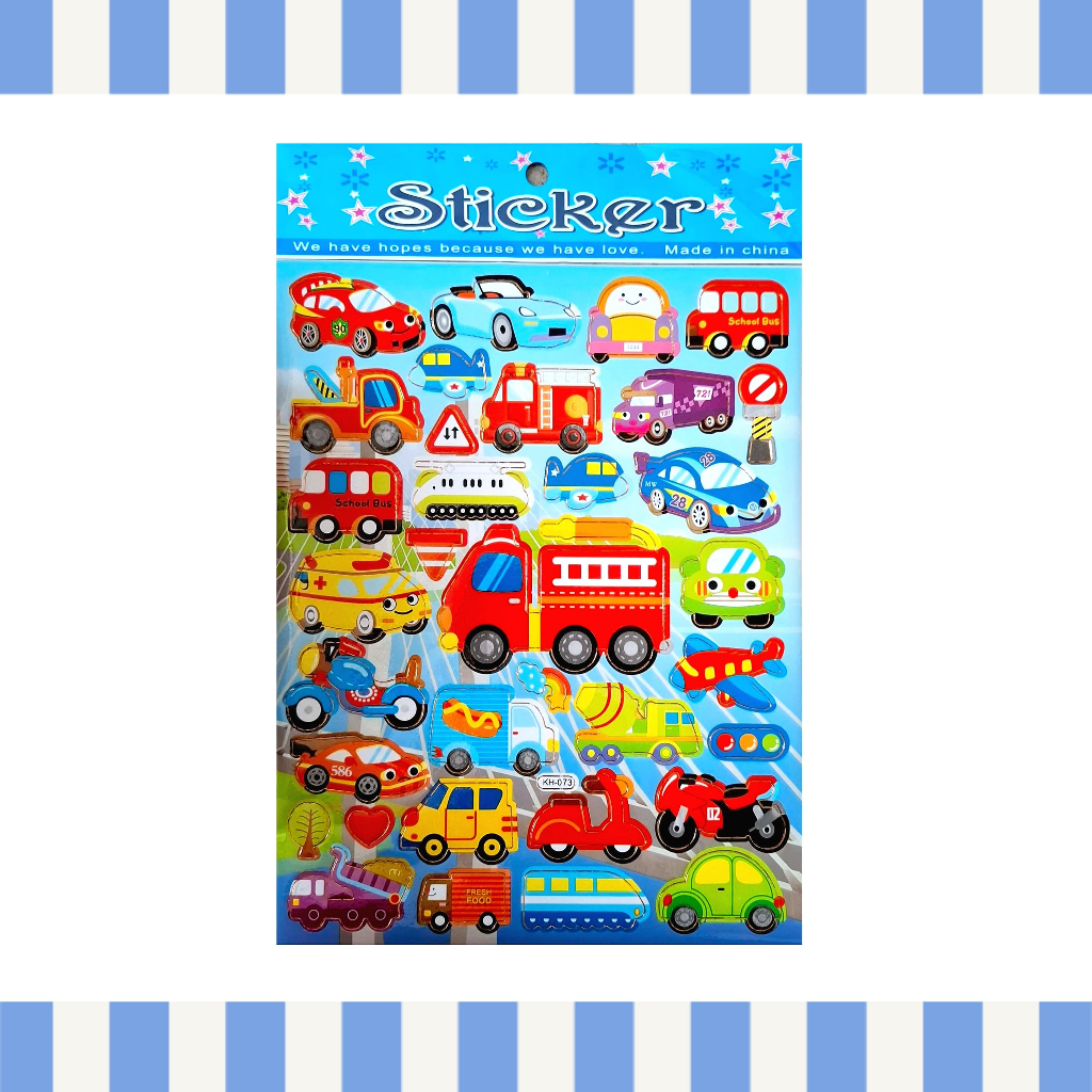 

[KH] Stiker Laser Gambar Tempel Laser Sticker Anak Edisi Mobil Pesawat Car Aeroplane