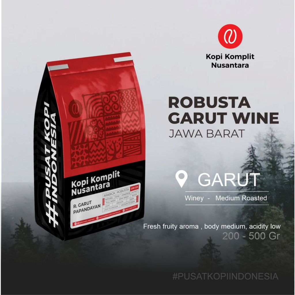 

Robusta Garut Wine Medium Roasting - Garut Kopi Biji dan Bubuk