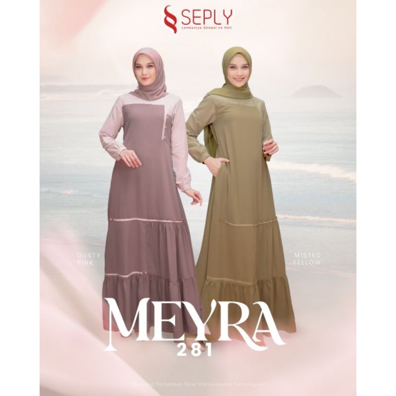 Seply Meyra 281 Dusty Pink, Gamis Seply Terbaru, Meyra 281 Misted Yellow, Gamis Seply 2024, Gamis Sa