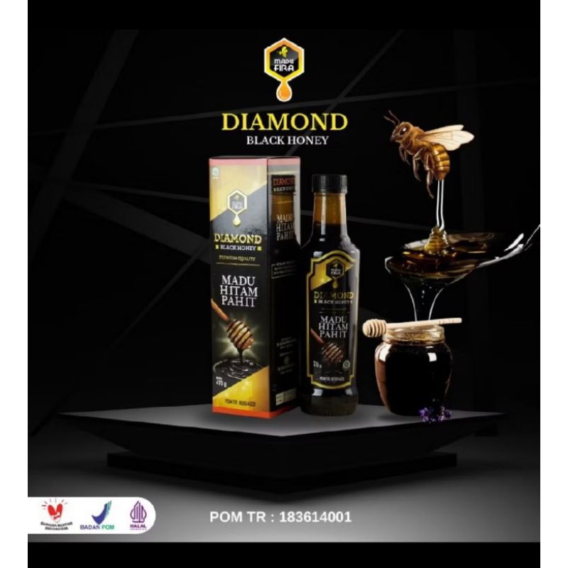 

Madu Hitam Pahit Diamond Black Honey Premium Quality 470 gram