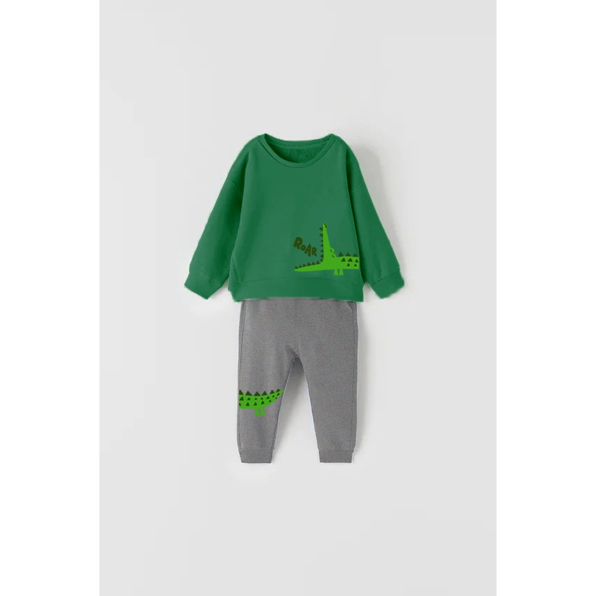 Setelan Anak Perempuan Crewneck Oversize Anak Original Setelan Set Crocs Napp 1 - 6 Tahun