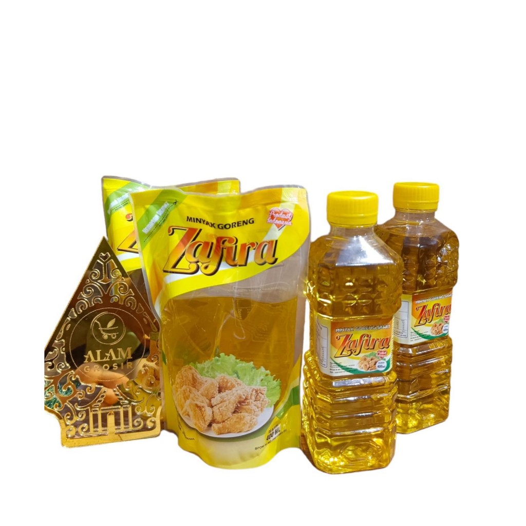 

GROSIR 1karton Minyak Goreng Zafira 400ml Kemasan botol & Kemasan Refil