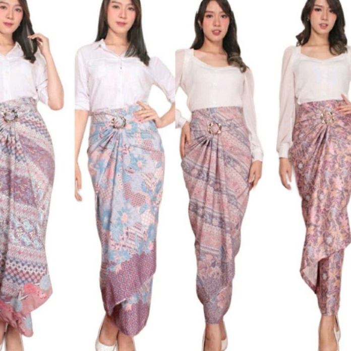 KI3 5 Motif Rok lilit batik modern motif  kain batik floral  rok serut batik  Rok Batik Bawahan Keba