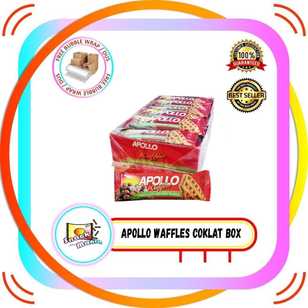 

Apollo Chocolate Creamed Waffles 36 pcs x 18 gr Coklat Wafer Waffle BOX