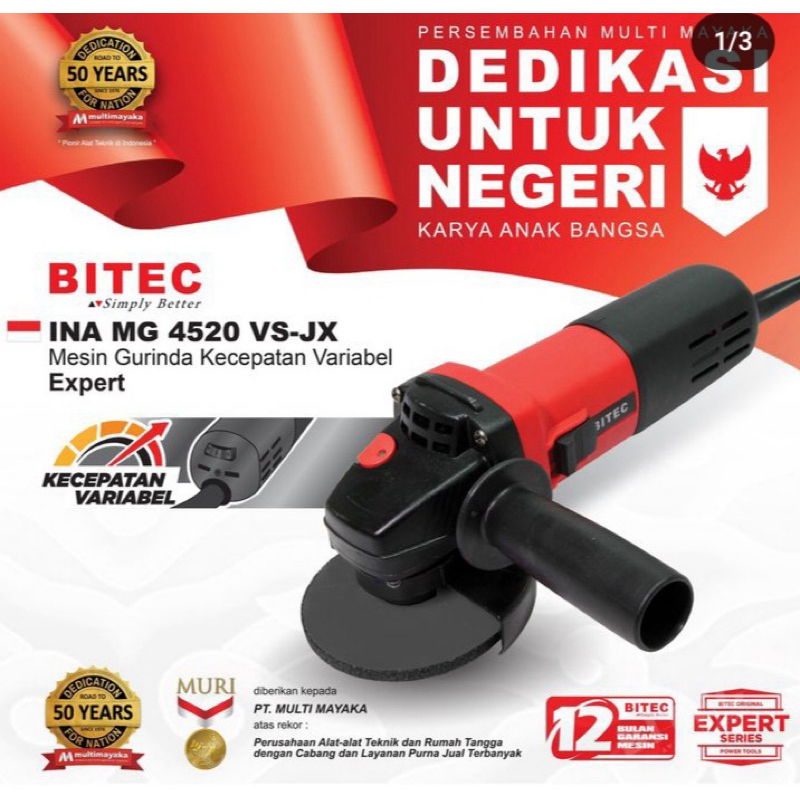 Mesin gerinda variable speed Bitec INA MG 4520 VS-JX
