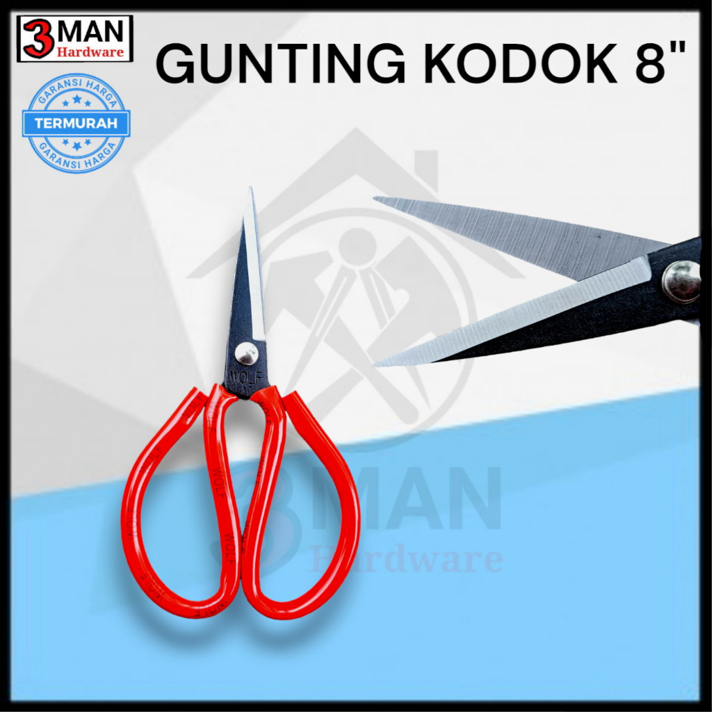 

Gunting Kodok Merah 8" / Gunting Kain Wolf 8 Inch / Gunting Serba Guna