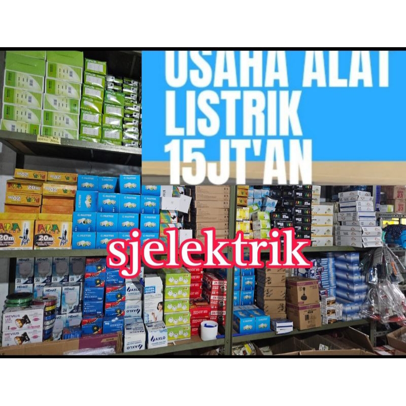 Paket toko usaha alat listrik dan lampu 15 juta an